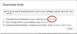 Download pop up box screenshot