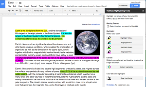 Highlighted Google Doc