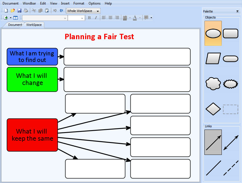 Fair test resource graphic organiser chart